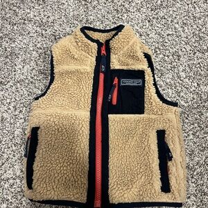Vineyard Vines Tan and Navy Kids Vest